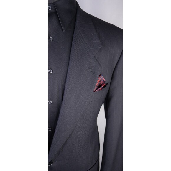Mani Men's Striped 2 Button Sport Coat Jacket Blazer Wool Size 41R Casual Suits - Picture 5 of 16